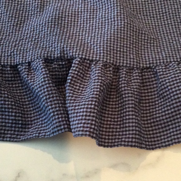 Blue checkered long sleeved collared shift dress, small. - Picture 5 of 6